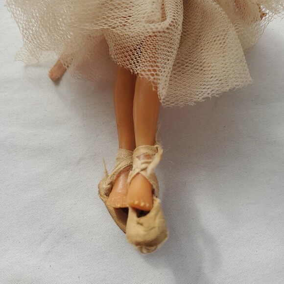 Flagg Doll Vintage Original Outfit 7" Bendable Poseable Ballet Dancer In Dress - Picture 8 of 8